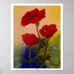 3 papavers poster