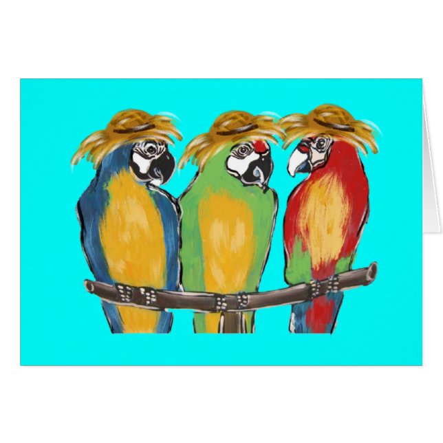 3 Papegaaien (Voorkant Horizontaal)