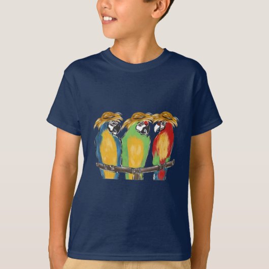 3 Papegaaien T-shirt (Voorkant)
