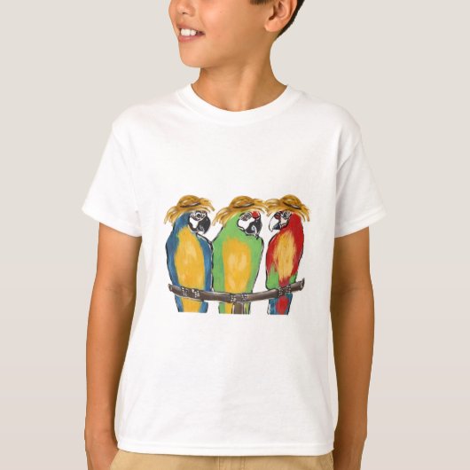 3 Papegaaien T-shirt (Voorkant)