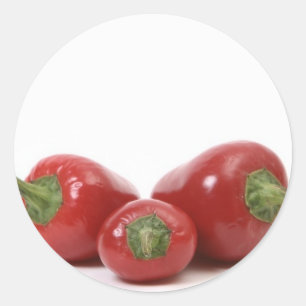 3 paprika's ronde sticker