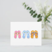 3 Paren Teenslippers Briefkaart (Staand voorkant)