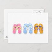 3 Paren Teenslippers Briefkaart (Voorkant / Achterkant)
