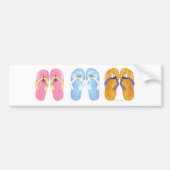 3 Paren Teenslippers Bumperstickers (Voorkant)