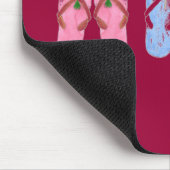 3 paren Teenslippers Mousepad Muismat (Hoek)