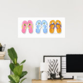 3 Paren Teenslippers Posters en Prints (Thuiskantoor)