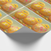 3 Paskuikens in Collectie eieren Cadeaupapier (Hoek)