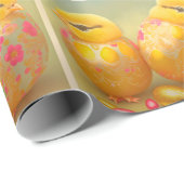 3 Paskuikens in Collectie eieren Cadeaupapier (Rol Hoek)