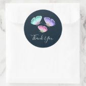 3  pastel Waterverf vlinders dank u Ronde Sticker (Tas)