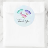 3  pastel Waterverf vlinders dank u Ronde Sticker (Tas)
