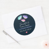 3 pastel Waterverf vlinders zeep / kaars Ronde Sticker (Envelop)
