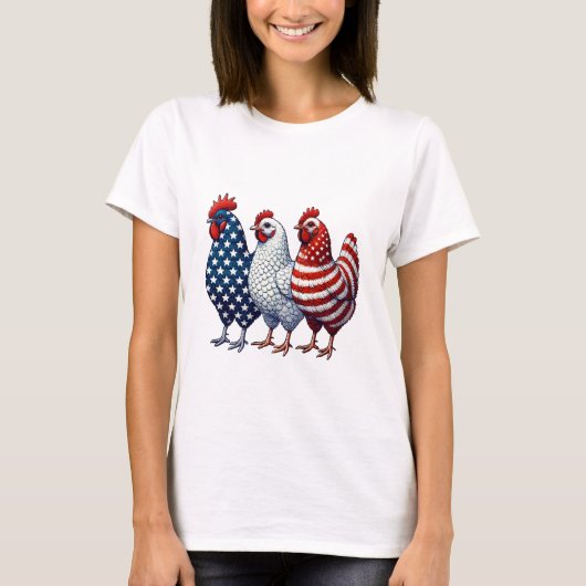 3 Patriotische Kippen T-shirt (Voorkant)