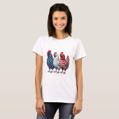 3 Patriotische Kippen T-shirt (Voorkant volledig)