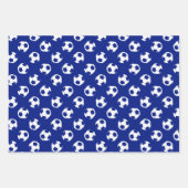 3 PC Coördinerende Blauwe Team Kleuren voetballen Inpakpapier Vel (Voorkant 2)