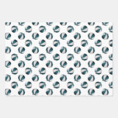 3 PC Coördinerende blauwgroen Team Kleuren Basketb Inpakpapier Vel (Voorkant 3)