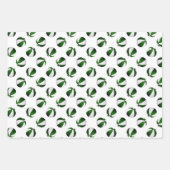 3 PC Coördinerende Groene Team Kleuren Basketballe Inpakpapier Vel (Voorkant 3)