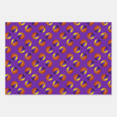 3 pc coördinerende paarse gouden basketballen inpakpapier vel (Voorkant 3)