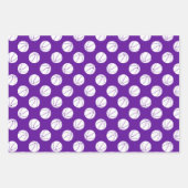 3 PC Coördinerende paarse Team Kleuren Basketballe Inpakpapier Vel (Voorkant 2)