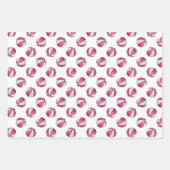 3 PC Coördinerende Roze Team Kleuren Basketballen Inpakpapier Vel (Voorkant 3)