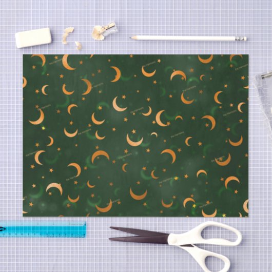 3 PC, Naam, Crescent Moons & Sterren Bokeh Patroon Tissuepapier (Craft)