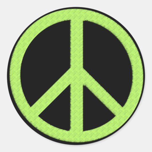 3" Peace Green Ronde Sticker (Voorkant)