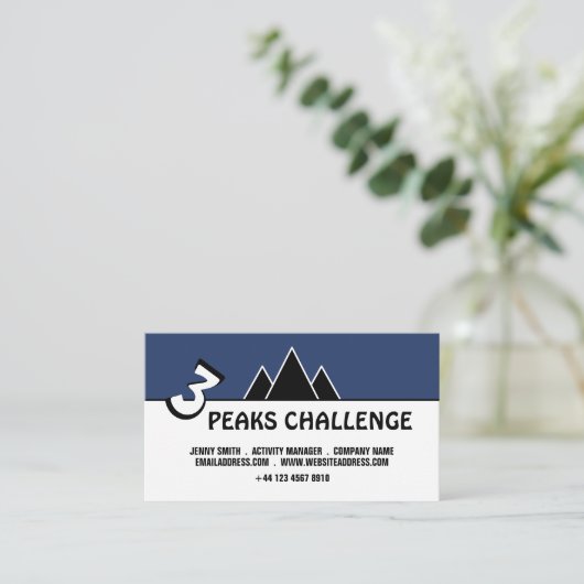 3 Peaks Challenge, Visitekaartje voor bergbeklimme (Staand voorkant)