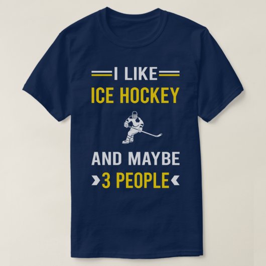 3 personen ijshockey t-shirt (Design voorkant)