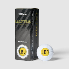 3 Persoonlijke Golf Balls Jouw tekst of Initiaal Golfballen