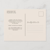 3-Photo Arch Collage Beige Bewaar de datum Briefkaart (Achterkant)