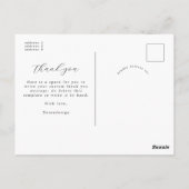 3 Photo Arch Elegant Groen Nieuwe Baby Dank U Briefkaart (Achterkant)