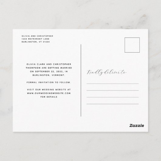 3-Photo Arch Emerald Green Gold Bewaar de datum Briefkaart (Achterkant)