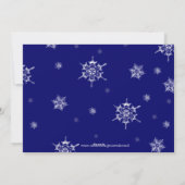 3 Photo Blue Snowflakes kerstkaart (Achterkant)
