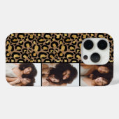 3 Photo Brown And Gold Leopard Print Case-Mate iPhone Case (Achterkant (horizontaal))