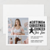3 Photo Christmas Cookies for 2 Pregnancy  Feestdagenkaart (Voorkant / Achterkant)