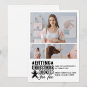 3 Photo Christmas Cookies for 2 Pregnancy  Feestdagenkaart (Voorkant / Achterkant)