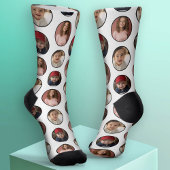 3 Photo Circle Border Collage - Zwart Wit Sokken