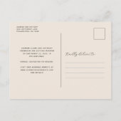 3-Photo Collage Beige Bewaar de datum Briefkaart (Achterkant)