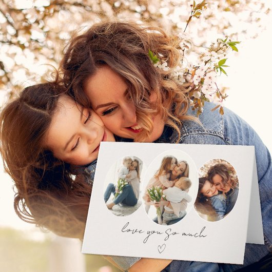 3 Photo Collage Card – Love You So Much Bedankkaart
