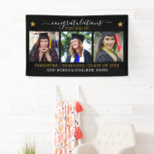 3 Photo Collage Congrats 2022 Afstuderen Black Gol Spandoek (Insitu)