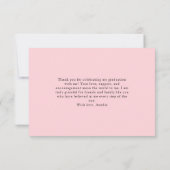 3 Photo Collage Girly Graduation Bedankkaart (Achterkant)