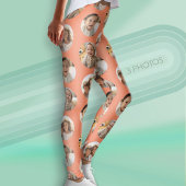 3 Photo Collage Half Brick Pattern - Koraalcirkel Leggings