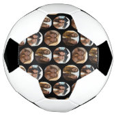 3 Photo Collage Half Brick Pattern - zwarte cirkel Voetbal (Gedraaid)