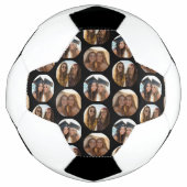 3 Photo Collage Half Brick Pattern - zwarte cirkel Voetbal (Voorkant)