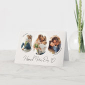 3 Photo Collage Happy Mother’s Day Bedankkaart (Voorkant)