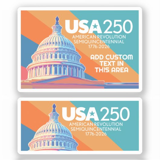 3 Photo Collage - USA 250 Capital Dome Amerika Sticker (Voorkant)