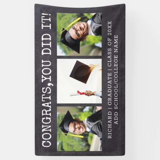3 Photo Congrats Afstudeerder 2022 Afstuderen Chal Spandoek (Verticaal)