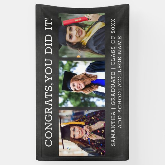 3 Photo Congrats Afstudeerder 2022 Afstuderen Chal Spandoek (Verticaal)