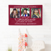 3 Photo Congratulations Graduate Graduation Maroon Spandoek (Insitu)