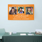 3 Photo Congratulations Graduate Graduation Orange Spandoek (Beurs)