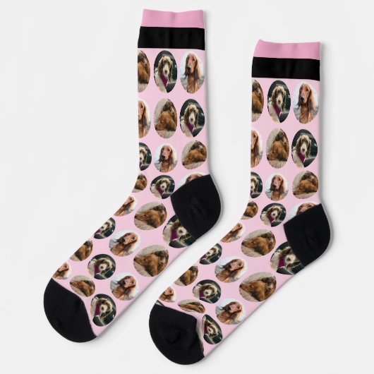 3 Photo Dachshund Crew Socks Sokken (Links)